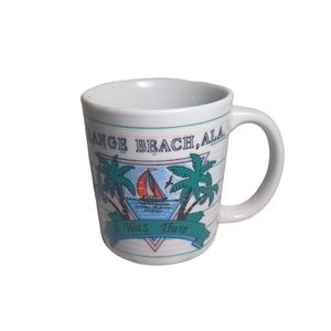 Vintage Coffee‎ Mug Orange Beach Alabama I Was There